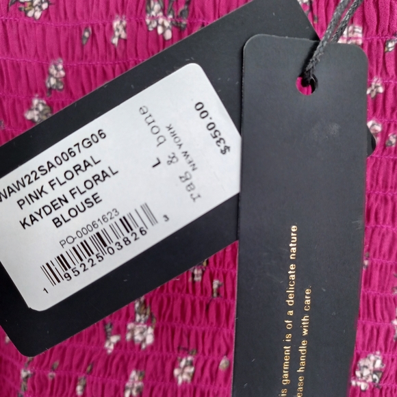 RAG & BONE Kayden Sheer Smocked Blouse - Picture 6 of 9